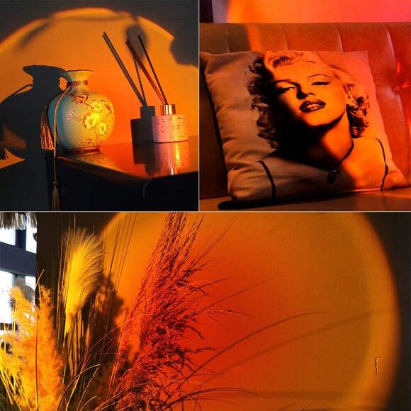 Sunset Projection Lamp,180 Degree Rotation Rainbow Projection Lamp USB Charging - Picture 6 of 12